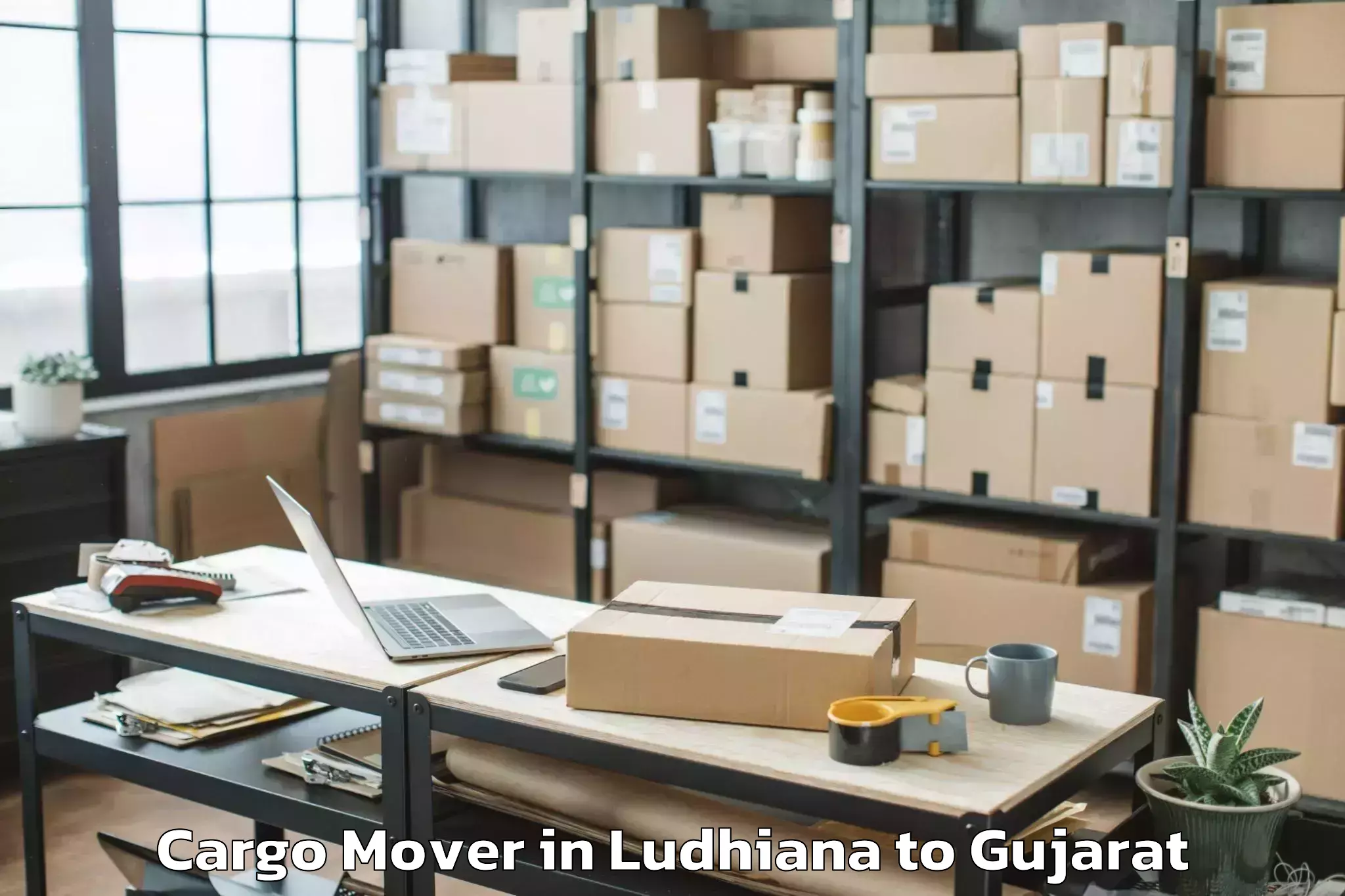 Top Ludhiana to Crystal Mall Rajkot Cargo Mover Available